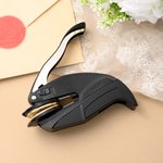 Personalised Flower and Book DIY Name Embosser Stamp with Storage Bag Hand-Held Embossing Stamp Birthday Gift for Books Lover Book Club