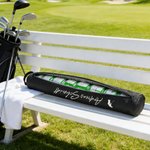 Personalisierte isolierte Kühltasche mit Namen und Golfer-Silhouette | Sportzubehör | Getränkekühler | Spieltag Geburtstag Geschenk für Golfliebhaber
