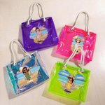 Personalisierte Cartoon Mädchen Neon Laser Tragetasche im Sommer Strandstil mit Namen Sommer Urlaub Geburtstag Geschenk für Damen Mädchen