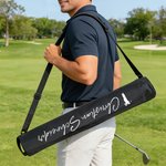 Personalisierte isolierte Kühltasche mit Namen und Golfer-Silhouette | Sportzubehör | Getränkekühler | Spieltag Geburtstag Geschenk für Golfliebhaber