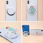 Personalised Simple Line Cartoon Nurse Character Acrylic Magnetic Phone Grip Stand Holder with Name Nurse Week Appreciation Gift for for Medical Staff