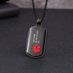 Draag Je Medische Info Altijd bij Je - Gepersonaliseerde Medische ID Ketting met Gravure