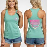 Personalised Multicolour Baseball Mama Ice Cream 100% Cotton Cozy Tank Top with Name Mother's Day Birthday Gift for Mom