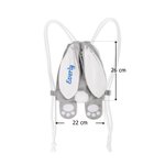 Sac à dos à cordon multicolore personnalisé avec nom brodé et motif de lapin - Cadeau Pâques pour la chasse aux œufs pour enfants