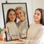 Personalised Oil Painting Effect Photo Poster Oil Canvas Painting with Name Wall Decor Birthday Gift for Family Friend