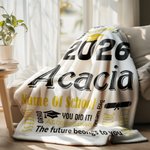 Gepersonaliseerde You Did It Graduation Cap Zachte Deken met Naam Jaar en Schoolnaam Home Graduation Party Gift voor Afgestudeerden