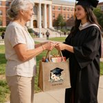 Personalizzato floreale Cappello di laurea Borsa di iuta di grande capacità con nome e testo Regalo di laurea di uso quotidiano per le donne laureate
