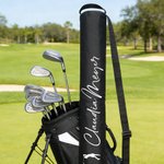 Personalisierte isolierte Kühltasche mit Namen und Golfer-Silhouette | Sportzubehör | Getränkekühler | Spieltag Geburtstag Geschenk für Golfliebhaber