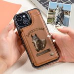 Personalised Horse Photo Portrait Phone Case with Name and Card Holder for iPhone Samsung Daily Use Birthday Gift for Horse Owners Riders