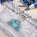 Personalized Cheerleading Backpack Pom-Pom Keychain with Name Team Name and Year Cheer Camp Team Practice Gift for Cheerleader