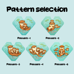 Personalizzato Cartoon Otter Family Heart Building Brick Puzzles con 2-6 nomi testo e anno Regalo per la festa della mamma Donna