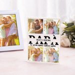 Puzzle di mattoncini personalizzabile con 4 foto, nome e testo -  Regalo per occasioni speciali o festa del papà