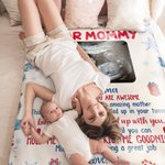 Personlig flerfärgad ultraljudsfoto mjuk fleece filt med namn graviditet baby shower rumsinredning mors dag present till mamma mormor