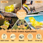 Personalized Multicolor Daisy Quick Dry Soft Oversized Beach Towel with Name Travel Essentials Beach Party Birthday Gift for Her