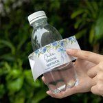 Personalized Flower Bow Wedding Theme  Water Bottle Label Sticker Set of 20 Engagement Bridal Shower Party Gift for Couple