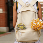 Personalized Cheerleading Backpack Pom-Pom Keychain with Name Team Name and Year Cheer Camp Team Practice Gift for Cheerleader