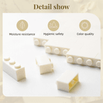 Personalizzato Cartoon Otter Family Heart Building Brick Puzzles con 2-6 nomi testo e anno Regalo per la festa della mamma Donna