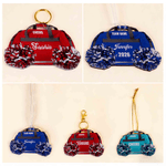 Personalized Cheerleading Backpack Pom-Pom Keychain with Name Team Name and Year Cheer Camp Team Practice Gift for Cheerleader