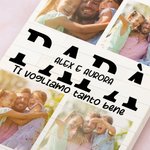 Puzzle di mattoncini personalizzabile con 4 foto, nome e testo -  Regalo per occasioni speciali o festa del papà