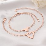 Pulseras de corazón personalizadas para madre e hija con nombres Juego de 2 delicadas joyas Regalo de cumpleaños del Día de la Madre para madre e hija