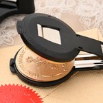 Personalised Flower and Book DIY Name Embosser Stamp with Storage Bag Hand-Held Embossing Stamp Birthday Gift for Books Lover Book Club