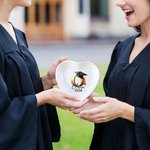 Personlig Graduation Cap Initial Ceramic Trinket Smykkeskål med navn og år Fødselsdag Graduation Gave til nyutdannede