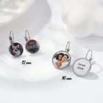 Orecchini personalizzati con foto e testo, accessori commemorativi - Regalo di compleanno o anniversario per donne e amanti degli animali