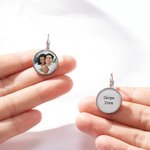Orecchini personalizzati con foto e testo, accessori commemorativi - Regalo di compleanno o anniversario per donne e amanti degli animali