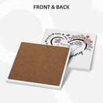 Gepersonaliseerde Hart Geboorte Bloem Huisdier Patroon 11 oz 15 oz Keramische koffiemok met 2-6 namen en onderzetter Moederdag Verjaardagscadeau voor mama Oma