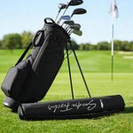 Personalisierte isolierte Kühltasche mit Namen und Golfer-Silhouette | Sportzubehör | Getränkekühler | Spieltag Geburtstag Geschenk für Golfliebhaber