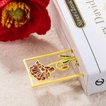 Personalised Hand-made Watercolour Birth Flower Bookmark with Name Birthday Gift for Books Lover Reader