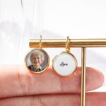 Orecchini personalizzati con foto e testo, accessori commemorativi - Regalo di compleanno o anniversario per donne e amanti degli animali