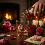 Personalised Floral Crown Badge 10 oz Whiskey Glass with Name and Text Birthday Mother's Day Gift for Mother Woman