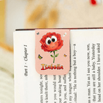 Marque-page magnétique en cuir PU avec nom, fleur de naissance, papillon, cadeau de rentrée scolaire personnalisé pour les enfants et les femmes