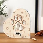 Placa acrílica personalizada de huellas de mascotas con nombre Decoración para el hogar Condolencias Simpatía Pérdida de mascota Regalo para dueños de perros y gatos