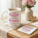 Personalized Happy Mother's Day Design 11 oz 15 oz Ceramic Mug with Name and Coaster Mother's Day Gift for Mom
