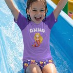 Gepersonaliseerd Schattig Zeemeermin Zeedier Anti-UV Kinderbadpak met Naam Zwembad Zomer Cadeau voor Jongens Meisjes