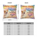 Personalisierte Aquarell Foto Herz Pfote drucken weiche Kissen Abdeckung mit Namen Sympathie Memorial Geschenk für Tierbesitzer Familie