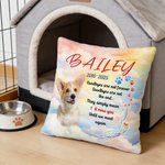 Personalisierte Aquarell Foto Herz Pfote drucken weiche Kissen Abdeckung mit Namen Sympathie Memorial Geschenk für Tierbesitzer Familie