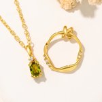 Personalised Mobius Strip Birthstone Necklace with Name Exquisite Jewellery Festival Mother's Day Birthday Gift for Mom Wife Girlfriend