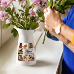 Personalised Mom Photo Collage Ceramic Vase with Nickname and Text Home Decor Mother's Day Gift for Mom Grandma