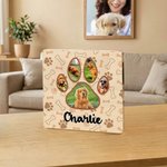 Placa acrílica personalizada de huellas de mascotas con nombre Decoración para el hogar Condolencias Simpatía Pérdida de mascota Regalo para dueños de perros y gatos