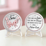 Pièce de monnaie personnalisée en forme de main de diamant avec noms et présentoir Cadeau d'anniversaire pour les amies et les sœurs