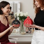 Personalised Multicolour Birth Flower Butterfly PU Leather Handheld Jewellery Box with Name Mother's Day Birthday Gift for Women