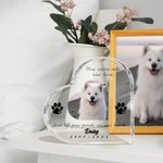Personlig hund katt tass kjæledyr foto klar akryl plakett med navn og tid hjemmedekorasjon minnesmerke tap av kjæledyr sympati gave til kjæledyrseiere