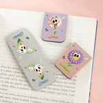 Marque-page magnétique en cuir PU avec nom, fleur de naissance, papillon, cadeau de rentrée scolaire personnalisé pour les enfants et les femmes