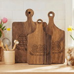 Personalized Rabbit Easter Egg Wooden Reversible Charcuterie Cutting Board with Engraved Text Housewarming Easter Gift for Family Friends