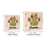 Placa acrílica personalizada de huellas de mascotas con nombre Decoración para el hogar Condolencias Simpatía Pérdida de mascota Regalo para dueños de perros y gatos