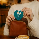 Spersonalizowane kompaktowe lusterko do makijażu z imieniem i nazwiskiem na urodziny, przyjęcie weselne, prezent dla kobiet