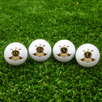 Personalized Golden Badge Golf Ball with Name and Initial Golfer Accessories Training Competition Birthday Gift for Golf Player Lover
